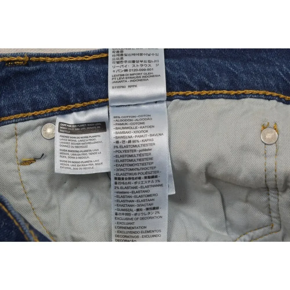 NEW Levi's 505 Regular Fit Stretch Blue Jeans Men's Size 34x30 Straight Leg